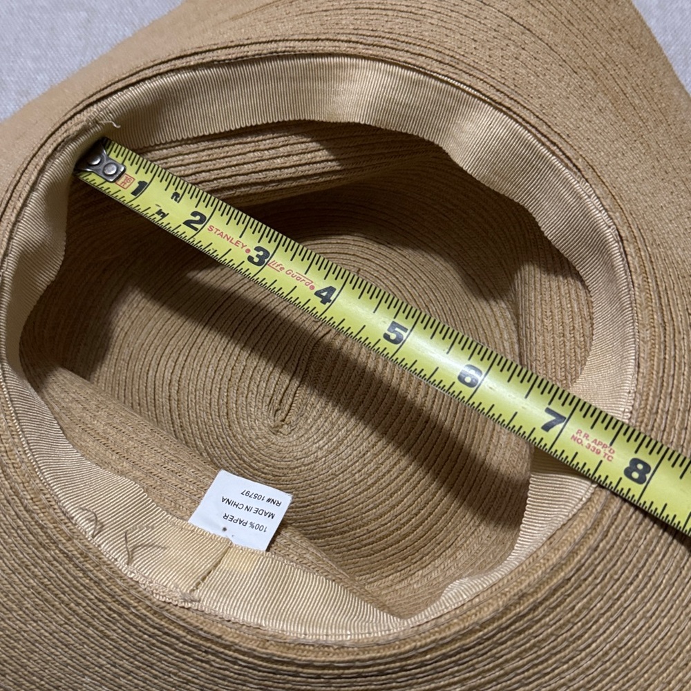 Summer Hat-OSFM-Paper Material-Tan-GUC - Picture 13 of 14